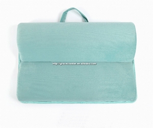 PU Leather <strong>Top</strong> Laptop Desk <strong>Lap</strong> Tray Wood Home Office Laptop <strong>Stand</strong> with Pillow Cushion for Bed Sofa for Writing and Drawing - Product Image 5