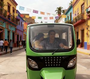 Triciclos Eléctricos de Carrocería Abierta con Colores Personalizables, Neumáticos Todoterreno 4.0-10, <span class=keywords><strong>Techos</strong></span> de Lona, Cortinas Impermeables, 6 Pasajeros, Carga Útil de 600 kg - Product Image 4