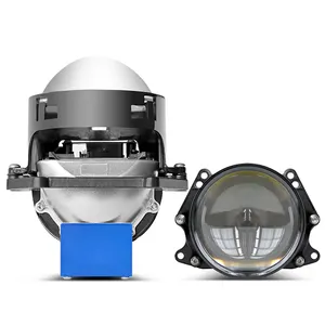 [S5] mavi kısa 3 inç LED çift işın Lens çift aydınlatma kupası 70W Ultra kısa araba LED far balık gözü lamba küçük güneş lazer tipi
