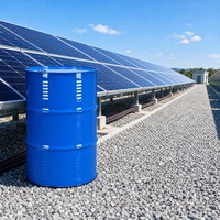 Fût en acier bleu à couvercle fermé de 200 L, baril métallique laminé à froid pour le stockage de solvants, solutions d'emballage industrielles renforcées