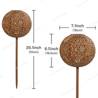 Lampes de jardin en métal à LED Lampe solaire d'extérieur avec brochette de sol Couleur avec lampe à effet de lumière sur piquet Création