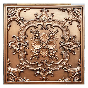 Stile Art déco finto Tin PVC pannelli decorativi da parete pannelli da parete in <span class=keywords><strong>rame</strong></span> per bagno negozio Shopping Pub Cafe Club PL19 - Product Image 1