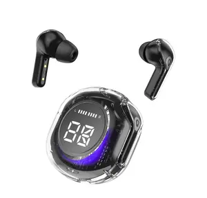 Nouveau Air39 Transparent Fashion ENC Noise Canceling Bluetooth 5.3 Écouteurs sans fil Bluetooth Headset Fonctionne avec tous les téléphones mobiles