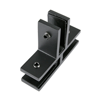 Clip en T pour verre, installation facile sans perçage - Quincaillerie en laiton massif pour cloison de douche sans cadre d'appartement