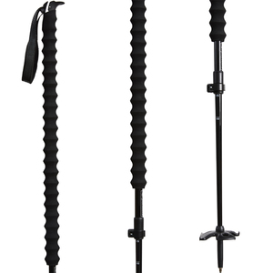 Bâton <span class=keywords><strong>de</strong></span> <span class=keywords><strong>ski</strong></span> télescopique en carbone graphite en deux parties avec poignées en mousse EVA étendues - Product Image 1