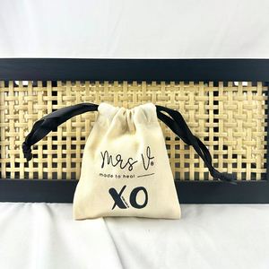 High Quality <b>Drawstring</b> Bag Biodegradable Organic Cotton <b>Pouch</b> with Custom Size - Product Image 2