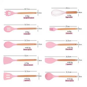Offre Spéciale : Ensemble d'ustensiles de cuisine en silicone 19 pièces avec couteaux de <span class=keywords><strong>chef</strong></span> et support pour planche à découper - Product Image 3