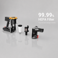 Aspirateur balai sans fil tout-en-un, super aspiration, léger, brosse anti-emmêlement LED, sécheur, filtre HEPA, certifié CE/CB