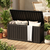 Vente en gros de boîtes de rangement extérieures en plastique de 72 GALLONS (270 L) pour terrasse, pour approvisionnement en vrac