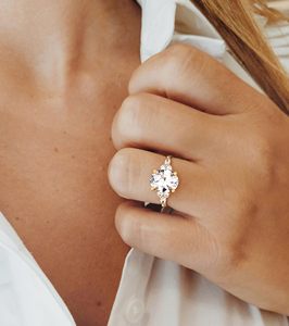 14K Oro <span class=keywords><strong>2</strong></span> <span class=keywords><strong>quilates</strong></span> corte ovalado laboratorio crecido diamante anillo de bodas <span class=keywords><strong>precio</strong></span> - Product Image 5