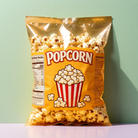 Rouleau de film en aluminium de qualité alimentaire, film plastique barrière imprimé sur mesure pour l'emballage automatique de biscuits, de pop-corn et de chips
