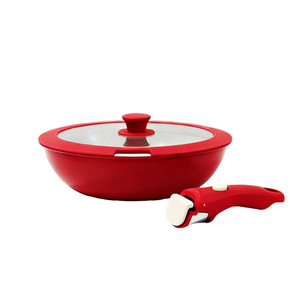 Scarlet Flame Series Detachable Non-Stick Wok Household Kitchen Set Universal for Wok Pans and Stoves - Product Image 2