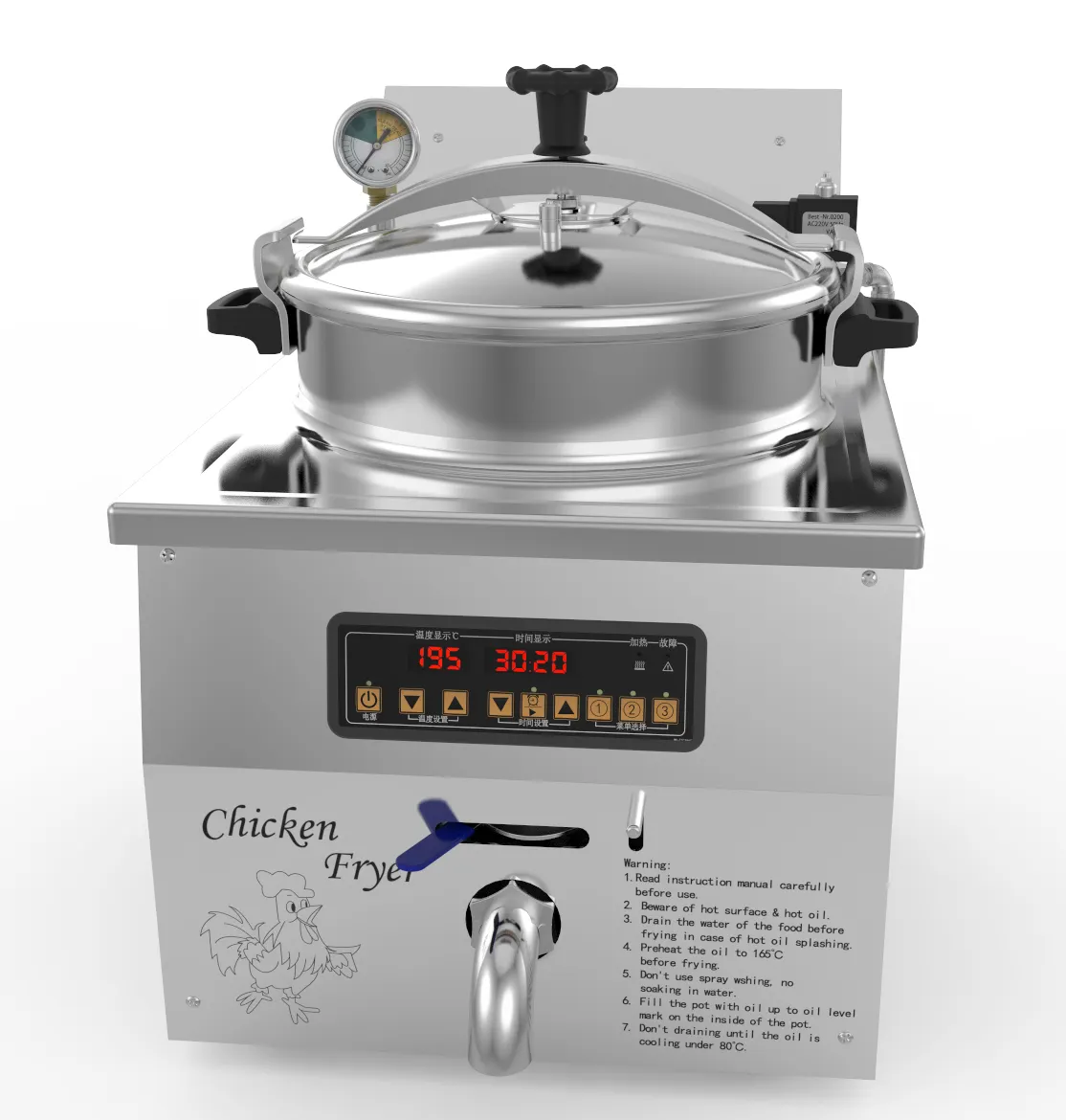 KFC MDXZ-16B top meja atas penggorengan tekanan listrik henny penny dari Cina CNIX dibuat dengan harga yang baik