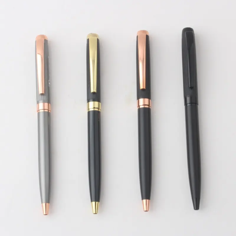 WenYi卸売メーカーロゴ広告ファンシー高級オフィスメタルペンプロモーションツイストペン