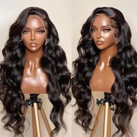 Peluca de Cabello Humano con Frente de Encaje Indio Virgen 13x6, sin Pegamento, con Frente de Encaje Completo, 30 Pulgadas, Ondulado Brasileño, Cabello con Encaje HD, Proveedores de Pelucas Rizadas