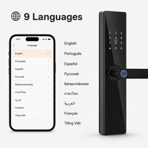 Cerradura Inteligente 5 en 1 Glomarket con Huella Dactilar, Teclado, Tarjeta, Llave y Desbloqueo por Aplicación WiFi Tuya TTLock, 9 Idiomas, Compatible con 5050 4585 EU 7255 CE - Product Image 4