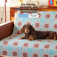 Tapis de propreté réutilisable et lavable pour chiens et chats, imperméable, anti-fuite, en flanelle, pour canapé, fauteuil ou comme tapis de couchage
