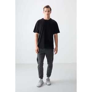 Camiseta Oversize Tommylife para Hombre, 100% Algodón, Corte Jersey Suave, Manga Corta, Color Negro Básico 88353 - Product Image 5