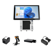 15,6-дюймовая POS-система на Windows с терминалом и кассовым аппаратом, моноблочная POS-система для розничных магазинов