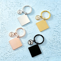 Porte-clés carré en métal Ywyougang grain de moutarde, couleur personnalisée, acier inoxydable, gravure laser, cadeau tendance