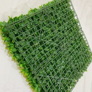 Panel hijau taman vertikal 100cm Panel tanaman dinding buatan kotak pagar rumput kayu latar belakang dekorasi dalam ruangan PE plastik UV