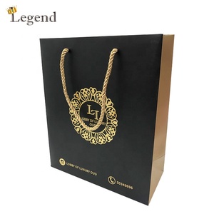 <span class=keywords><strong>Sac</strong></span> de Shopping en <span class=keywords><strong>papier</strong></span> personnalisé, avec feuille d'or, Logo personnel de marque, vente en gros, cadeaux et vêtements, vente en gros - Product Image 2