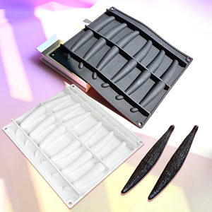 Moule à gâteau en silicone en forme de goulotte de vanille à 12 cavités, moule 3D pour mousse au chocolat, dessert, pâtisserie DIY - Product Image 5