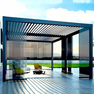 Auvent de toit personnalisé décoratif pour la maison extérieure, auvent motorisé réglable pour maisons d'été persiennes pergola en aluminium à vendre - Product Image 5