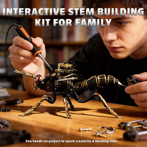 Rompecabezas Metálico 3D de Colibrí - Elegante Arte de Insectos para Adultos, Escultura de Escritorio Única y Kit de Construcción para Aliviar el Estrés - Product Image 3