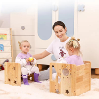Table et chaise Montessori pour sevrage, en bois massif fait main, design à un seul niveau, idéales pour le salon - Vente chaude