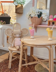 Chaise pour enfants en rotin artisanal pour la décoration de fête d'anniversaire, meubles pour enfants en osier naturel, respectueux de l'environnement - Product Image 5