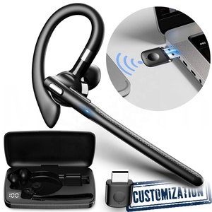 หูฟังแบบเกี่ยวหู YYK-526 สำหรับธุรกิจ ควบคุมด้วยเสียง + อะแดปเตอร์แบบ Dual-Mode BT & USB สำหรับสำนักงาน / การประชุม กันน้ำระดับ <span class=keywords><strong>IPX6</strong></span> - Product Image 1