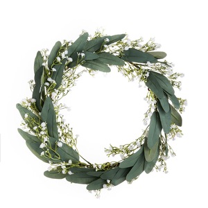 Guirlande artificielle d'eucalyptus CallaFloral avec gypsophile, 30 cm, décoration murale pour mariage, décoration de la maison CF01130 - Product Image 5