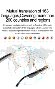 2025 Smart Glasses Wearable <strong>Headset</strong> with AI Assistant ChatGPT 4.0 Real-time 163 Translation Music BT Speaker Glasses - Product Image 6