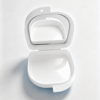 Boîte de rangement pour aligneurs dentaires, étui pour protège-dents avec miroir, boîte orthodontique avec trou d'aération, usage quotidien