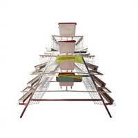 Nouvelle cage à poules automatique à 4 niveaux en forme de A, galvanisée à chaud, cage à batterie pour volailles, abreuvoirs à tétine, conception à 5 portes, haute résistance à la corrosion