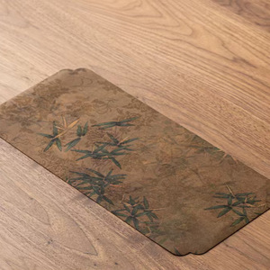 Porcelain Records Tea <b>Mat</b> Ramie Cotton Linen <b>Waterproof</b> Chinese Retro Style Dry Brewing <b>Mat</b> - Product Image 3