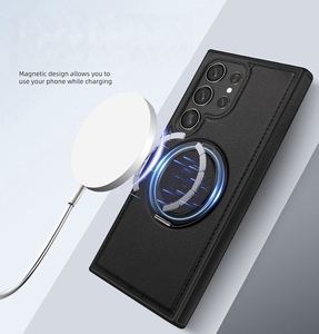 Cho Samsung <span class=keywords><strong>Galaxy</strong></span> S24 siêu trường hợp Vòng đứng & chân đế Samsung S23 siêu từ da Bìa Samsung S25 siêu trường hợp điện thoại - Product Image 3