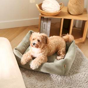 Cama para mascotas de felpa de lino minimalista, colchón para perros con cojín lavable desmontable de doble cara - Product Image 6