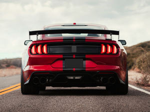 Kit carrosserie en Fiber de carbone de haute qualité pour Ford <span class=keywords><strong>Mustang</strong></span> GT500 2018-2022 aileron arrière aileron arrière accessoires modifiés Auto aileron arrière - Product Image 2