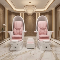 Mobilier de salon de manucure Offre Spéciale de luxe en forme d'œuf rose Chaise de pédicure pour pieds et spa