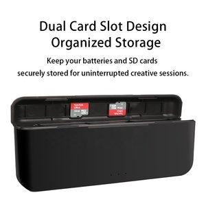 <span class=keywords><strong>Chargeur</strong></span> de batterie HONGDAK pour caméra DJI Osmo <span class=keywords><strong>Action</strong></span> 6/5/4/3 avec voyant lumineux d'indication de charge, boîte de rangement pour batterie à trois emplacements - Product Image 4