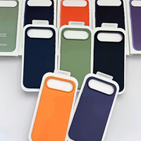 Coque de téléphone magnétique en silicone liquide authentique en stock pour iPhone 17 avec animation de démarrage et bouton IA