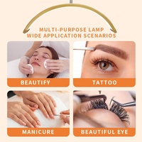 Or demi-lune lumière beauté sol Luna arc cils lampe photographie doré LED anneau lumière pour cils Spa maquillage tatouage