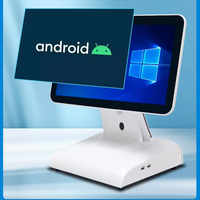 Caisse enregistreuse tactile 15 pouces, système POS tout-en-un, machine de point de vente, imprimante NFC, terminal POS Android, logiciel