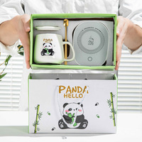 Tazas de Café con Diseño de Panda, Venta al por Mayor, Juego de Tazas de Cerámica de Alta Calidad para Regalo de Boda/Oficina/Cumpleaños, Nuevo Juego de Tazas de Cerámica para Regalo 2025