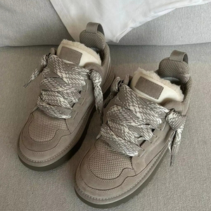 2026 New Model - Popular and Fashionable Warm Wool Snow <b>Boots</b>, Comfortable and Casual <b>Lace</b>-up Anti-Slip <b>Boots</b> - Product Image 1