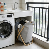 Panier à linge pliable pour gagner de la place |   Panier à linge pliable grande capacité, boîte de rangement pour linge sale, salle de bain moderne