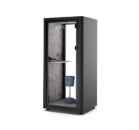 Cabine téléphonique insonorisée modulaire, bureau silencieux mobile, double circulation d'air, structure en acier laminé à froid en alliage d'aluminium GRANDS