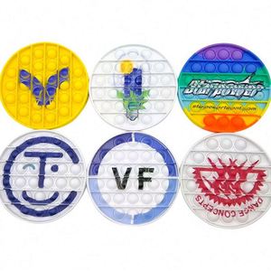 Educational Silicone Bubble Fidget Toy with Custom Logo Stress Relief <b>Gift</b> for Boys & Girls - Product Image 2
